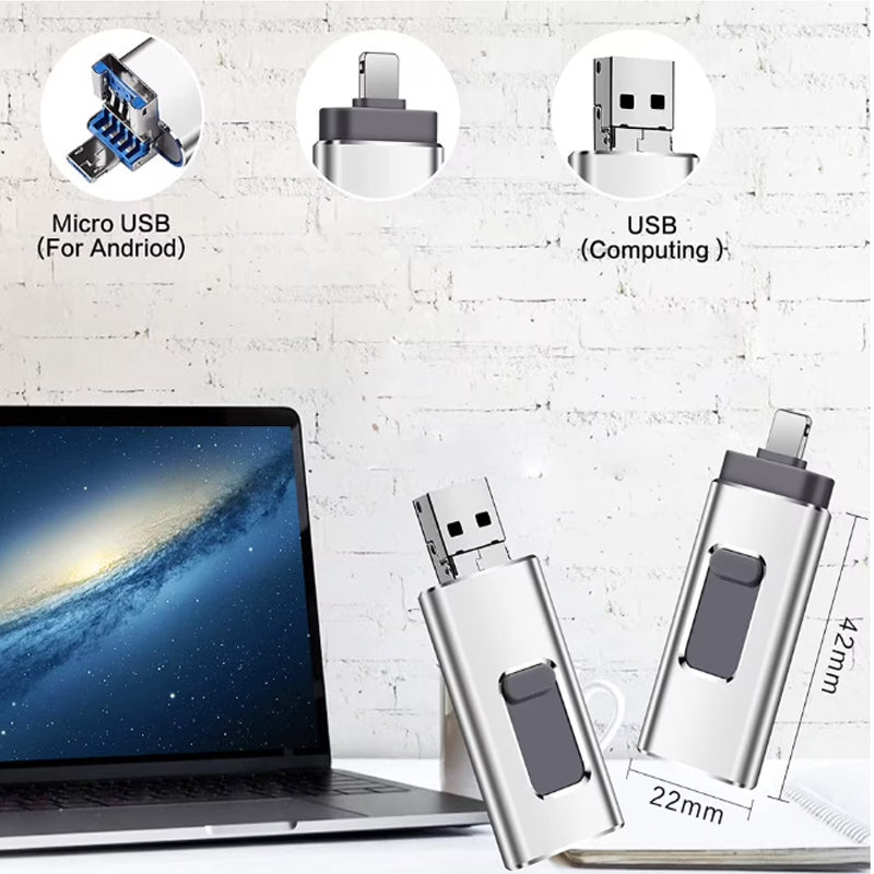 1TB USB 3.0 Flash Drive for Phone and Computer