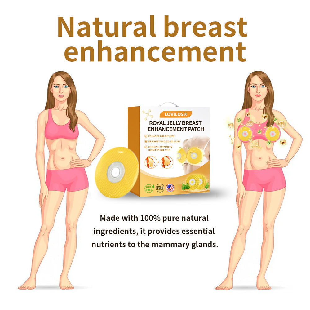 【Official Flagship Store】 LOVILDS® ❤️ 𝑹𝒐𝒚𝒂𝒍 𝑱𝒆𝒍𝒍𝒚 𝑩𝒓𝒆𝒂𝒔𝒕 𝑬𝒏𝒉𝒂𝒏𝒄𝒆𝒎𝒆𝒏𝒕 𝑷𝒂𝒕𝒄𝒉 Safe for use during breastfeeding-For concerns such as underdeveloped breasts, sagging, flatness, skin creases, and darkened nipples.