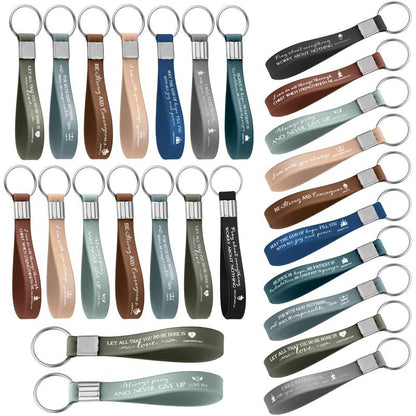 🔥LAST DAY 50% OFF - ✨24/36/100Pcs Bible Verse Keychain Christian Trendy Keychain Wristlet