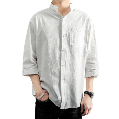 Men's Cotton and Linen Shirt