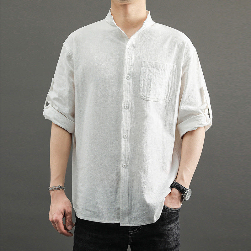 Men's Cotton and Linen Shirt
