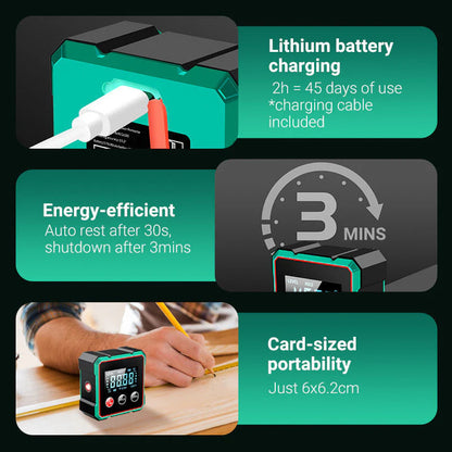 🎁🎁2025 Hot Sale 50% OFF💥Magnetic Digital Angle Finder with Electronic Laser