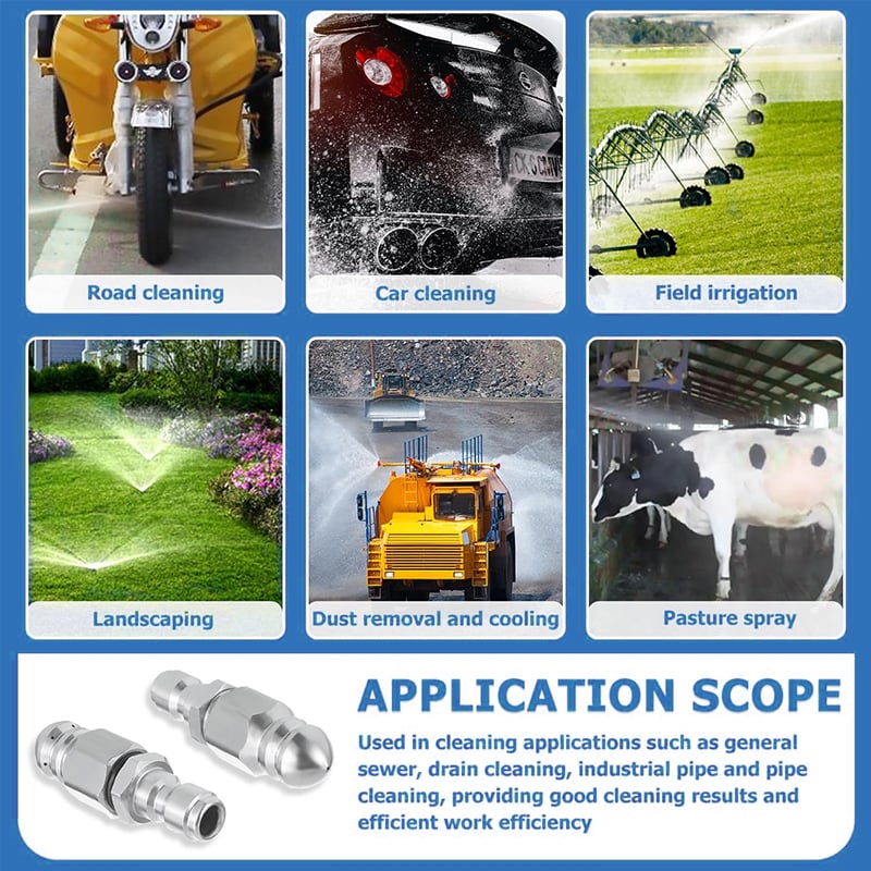 🌀1/4" Quick Connect Stainless Nozzle Set