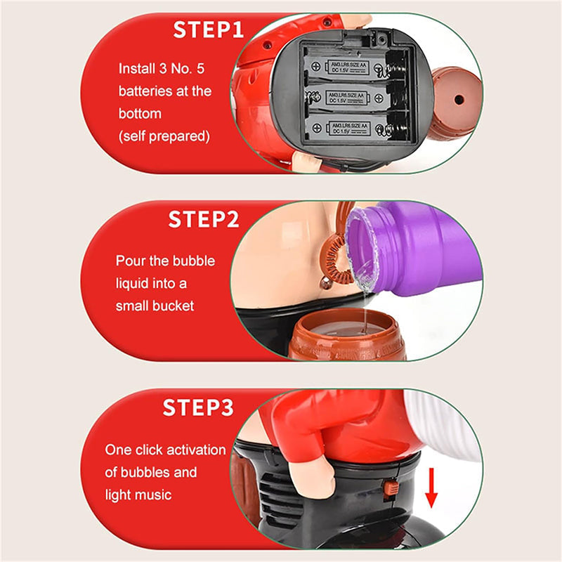 Christmas Sale Funny Santa Bubble Blowing Machine