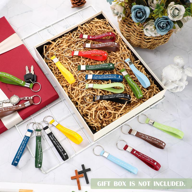 🔥LAST DAY 50% OFF - ✨24/36/100Pcs Bible Verse Keychain Christian Trendy Keychain Wristlet