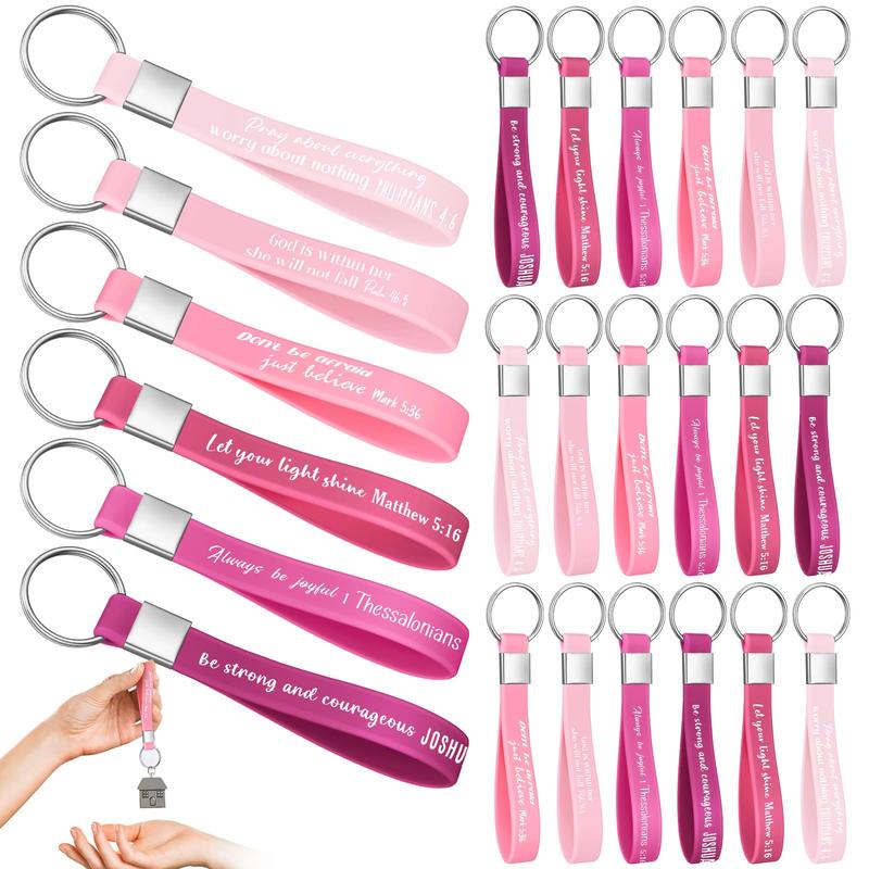 🔥LAST DAY 50% OFF - ✨24/36/100Pcs Bible Verse Keychain Christian Trendy Keychain Wristlet