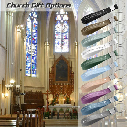 🔥LAST DAY 50% OFF - ✨24/36/100Pcs Bible Verse Keychain Christian Trendy Keychain Wristlet