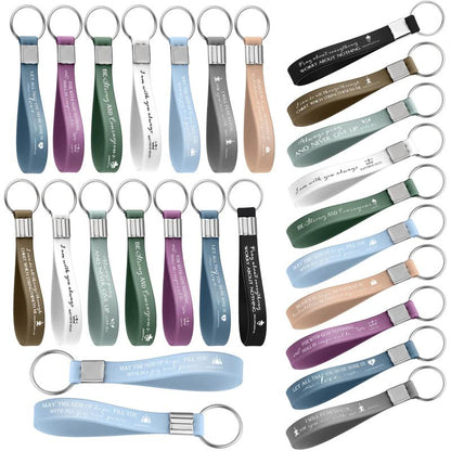 🔥LAST DAY 50% OFF - ✨24/36/100Pcs Bible Verse Keychain Christian Trendy Keychain Wristlet