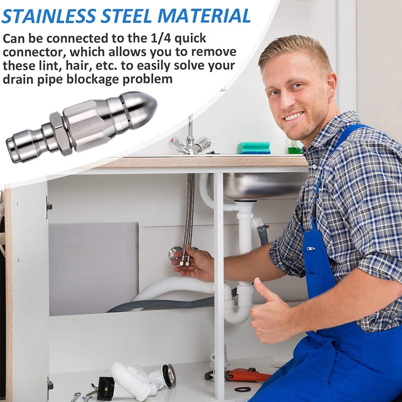 🌀1/4" Quick Connect Stainless Nozzle Set