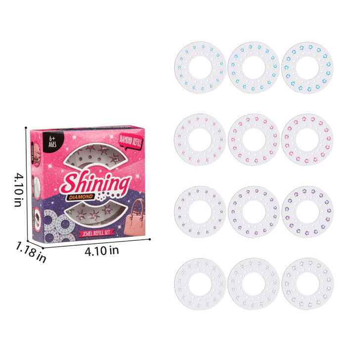 💎Glitter Diamond Styling Tools Hair Gemstone Styling Set