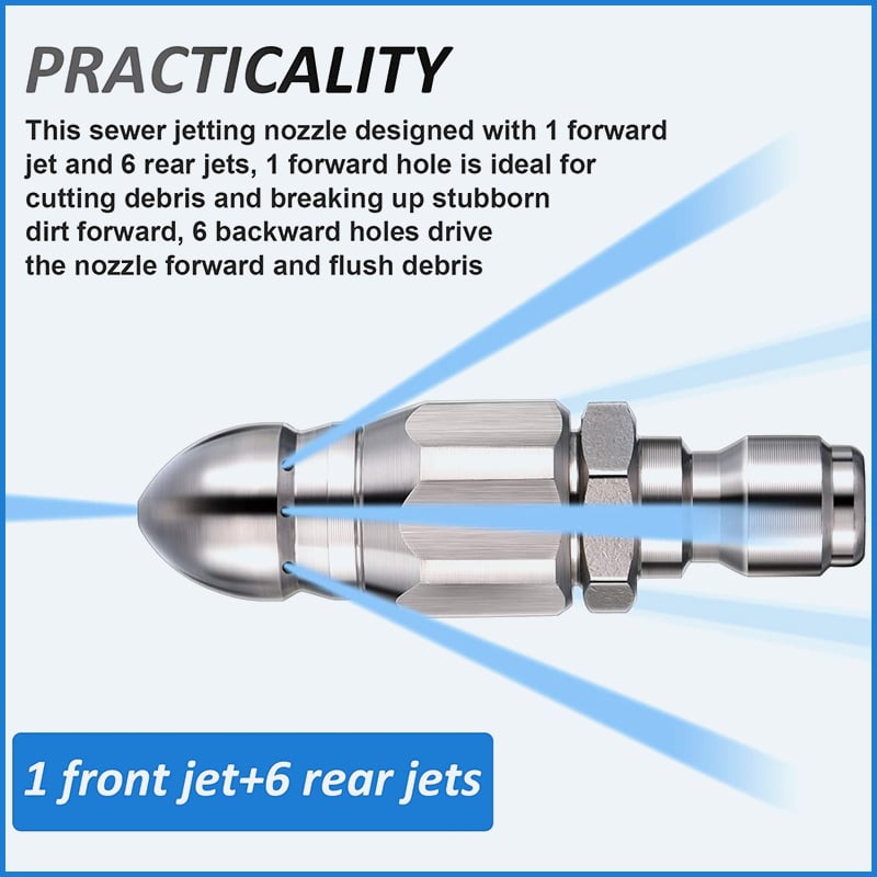 🌀1/4" Quick Connect Stainless Nozzle Set