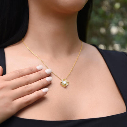 "To My Love " Necklace - With Real Rose - Gift for Her