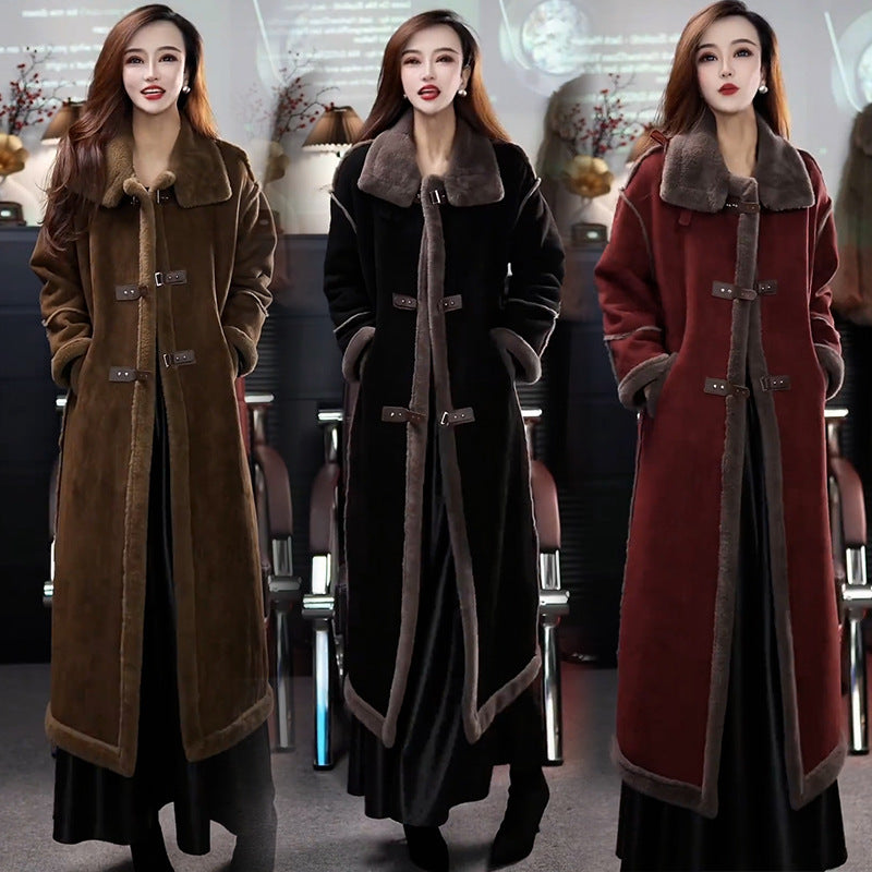 Winter Specials Stylish Plush Lined Overcoat for Women