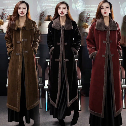 Winter Specials Stylish Plush Lined Overcoat for Women