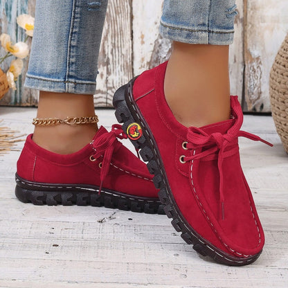 Women's Low Top Lace-up Stitching Flat Shoes 24-hour delivery from the US