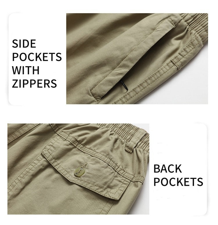 Multi-Pocket Durable Ultra Comfort Loose Fit Pants Perfect combination of utility and comfort