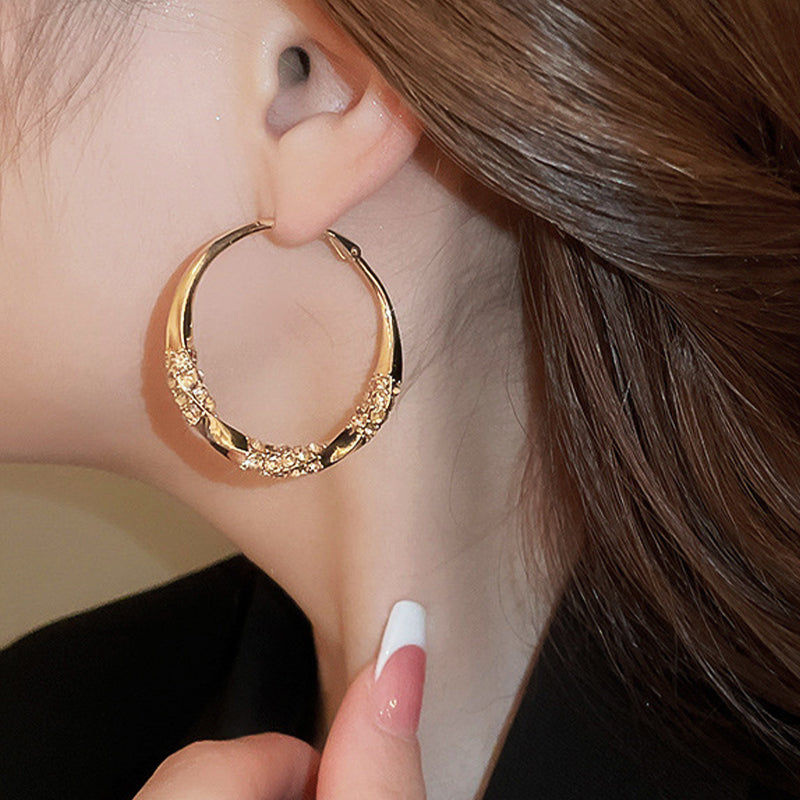 Circle Earrings with Zirconia