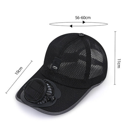 Breathable Baseball Cap with Solar Fan