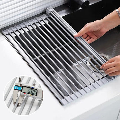 Multipurpose Roll-Up Dish Drying Rack