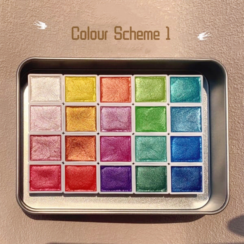 20 Colors Watercolor Painting Set